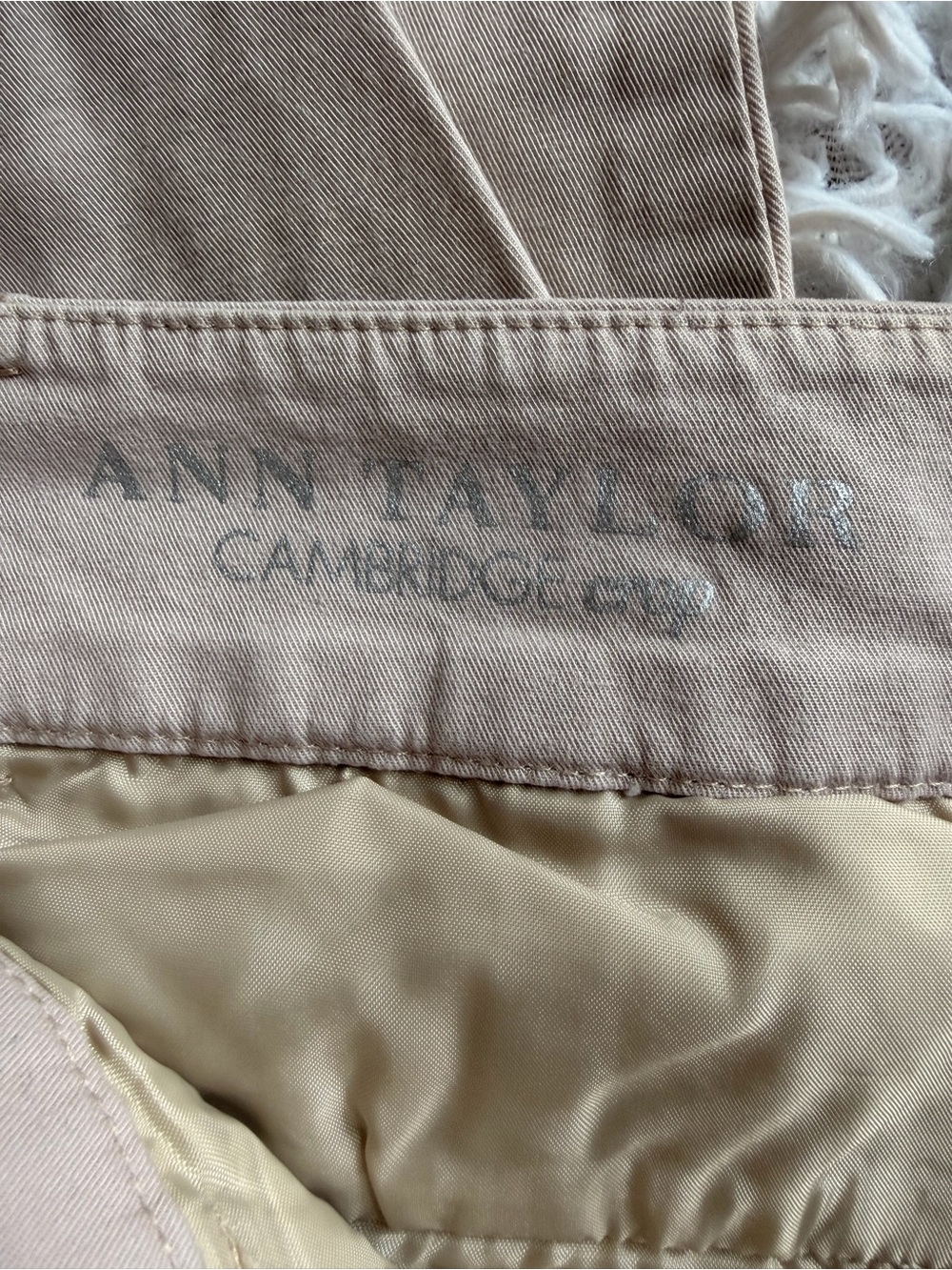 Ann Taylor Cambridge Crop Khaki Dress Chinos - Picture 3 of 9